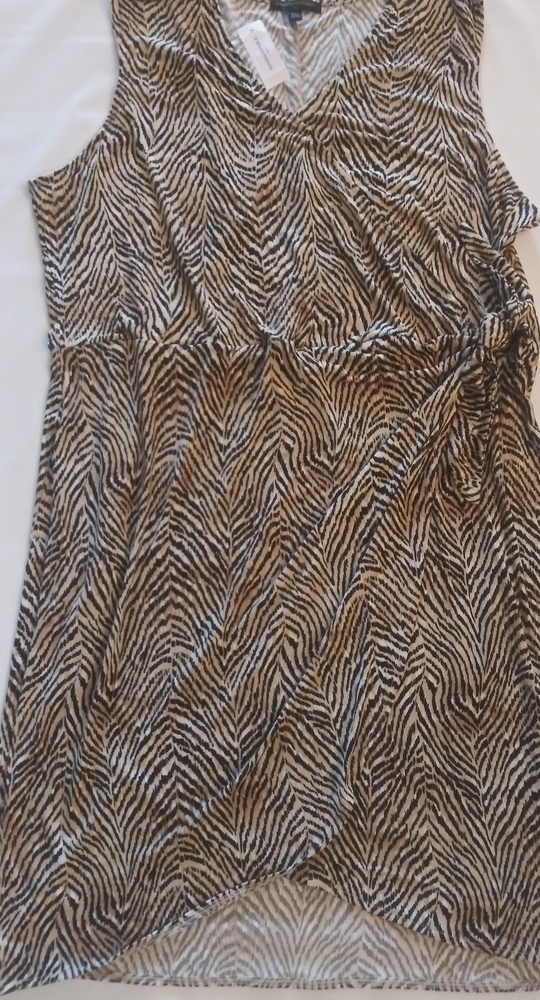 Banana Republic Sexy Tie- Knot Wrap Dress. Animal Print Sz: XXL - Picture 6 of 7